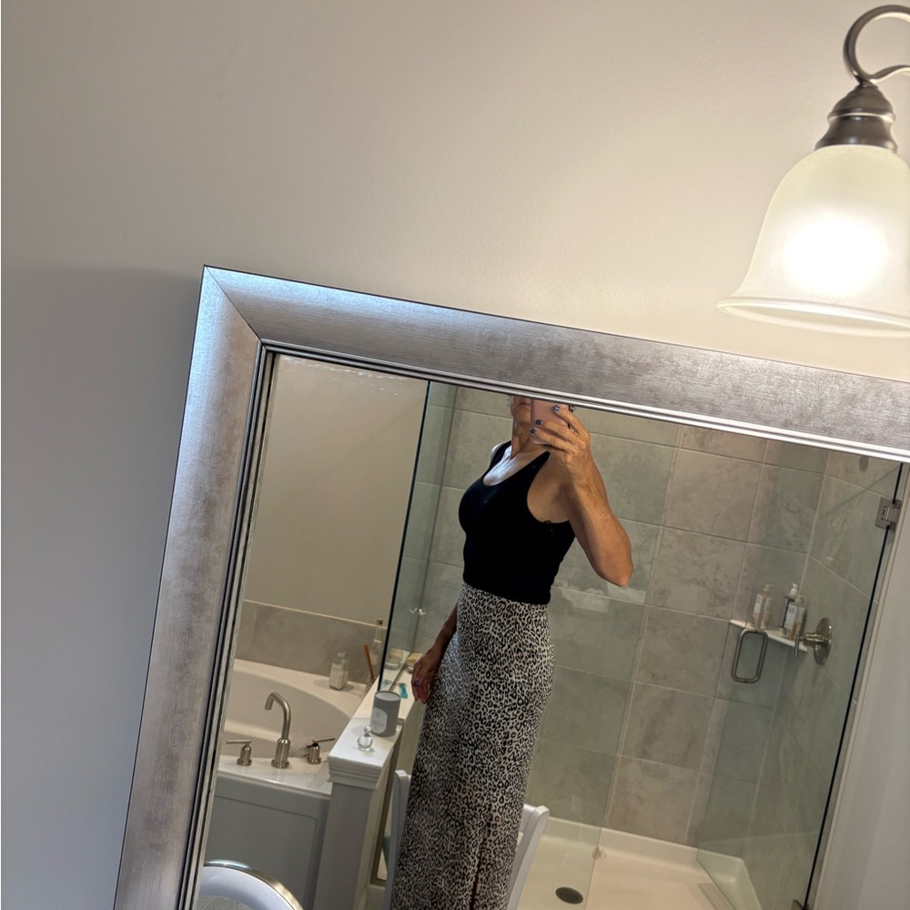 Vince Camuto Black and Patterned Maxi Dress
